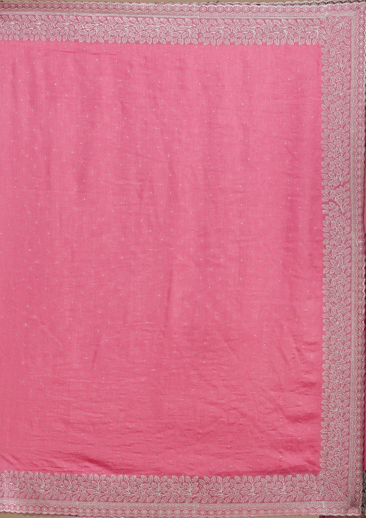 Pink Raw Silk Saree with Silver Zariwork – Elegant Traditional Wear