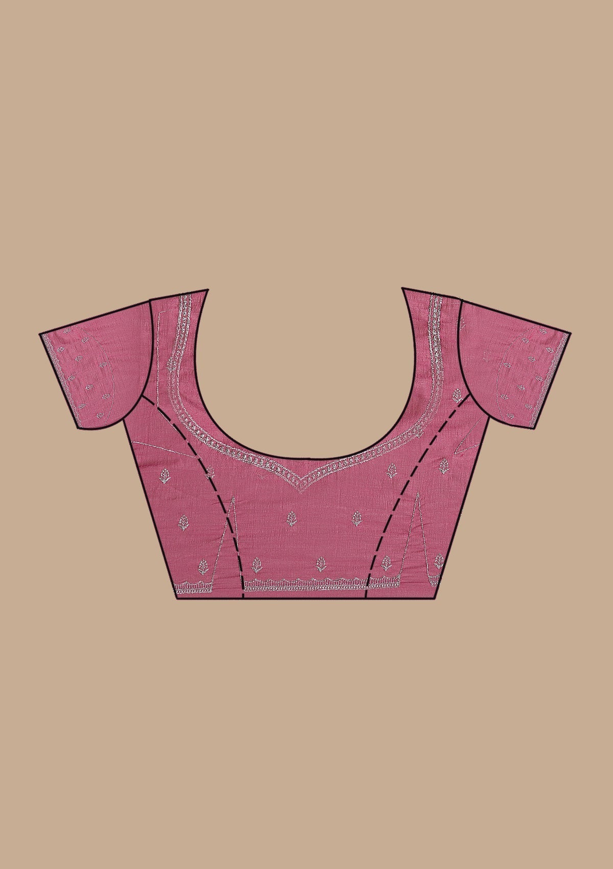 Pink Raw Silk Saree with Silver Zariwork – Elegant Traditional Wear