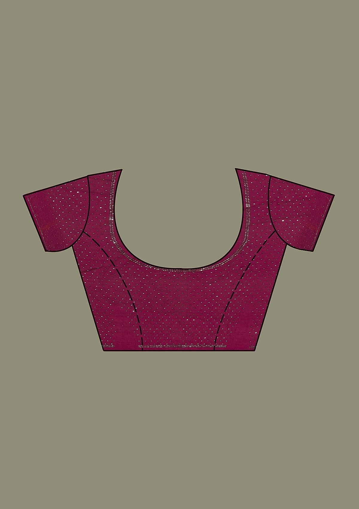 Magenta Semi Crepe Saree with Swarovski Embroidery – Elegant & Glamorous Ethnic Wear