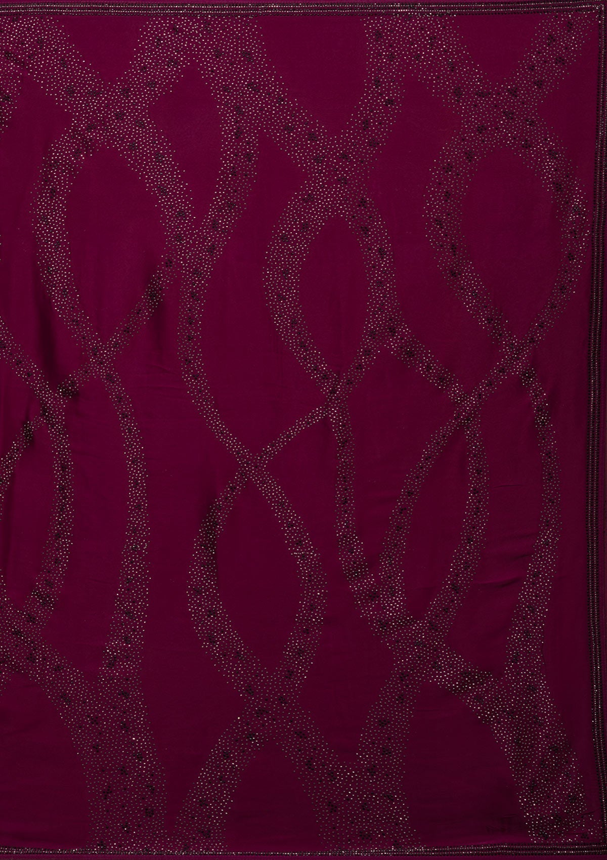 Magenta Semi Crepe Saree with Swarovski Embroidery – Elegant & Glamorous Ethnic Wear