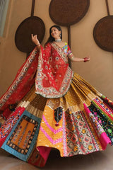 Gujarati Style Real Mirror Work Chaniya Choli For Navratri