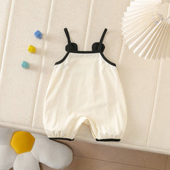Panda Sleeveless Baby Girls Romper – Soft Cotton Summer Outfit for Newborns and Toddlers