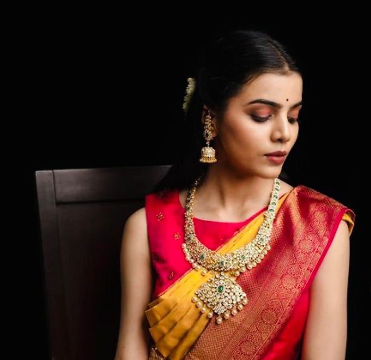 Yellow Banarasi Pure Soft Silk Woven Design Saree