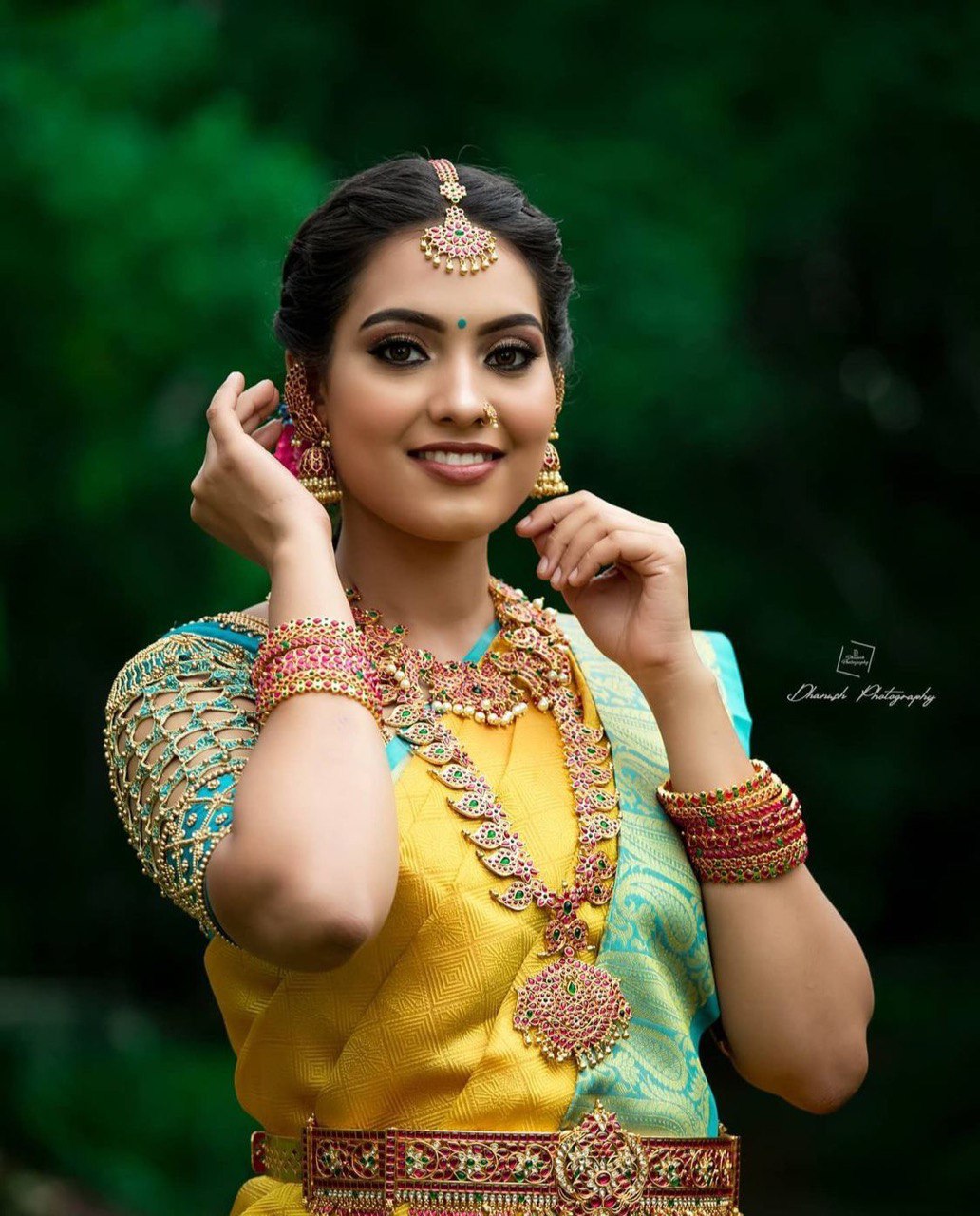 Yellow Banarasi Soft Silk Jacquard Wedding Saree