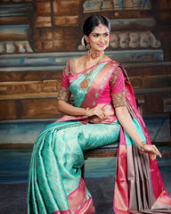 Woven Design Soft Silk Banarasi Jacquard Saree