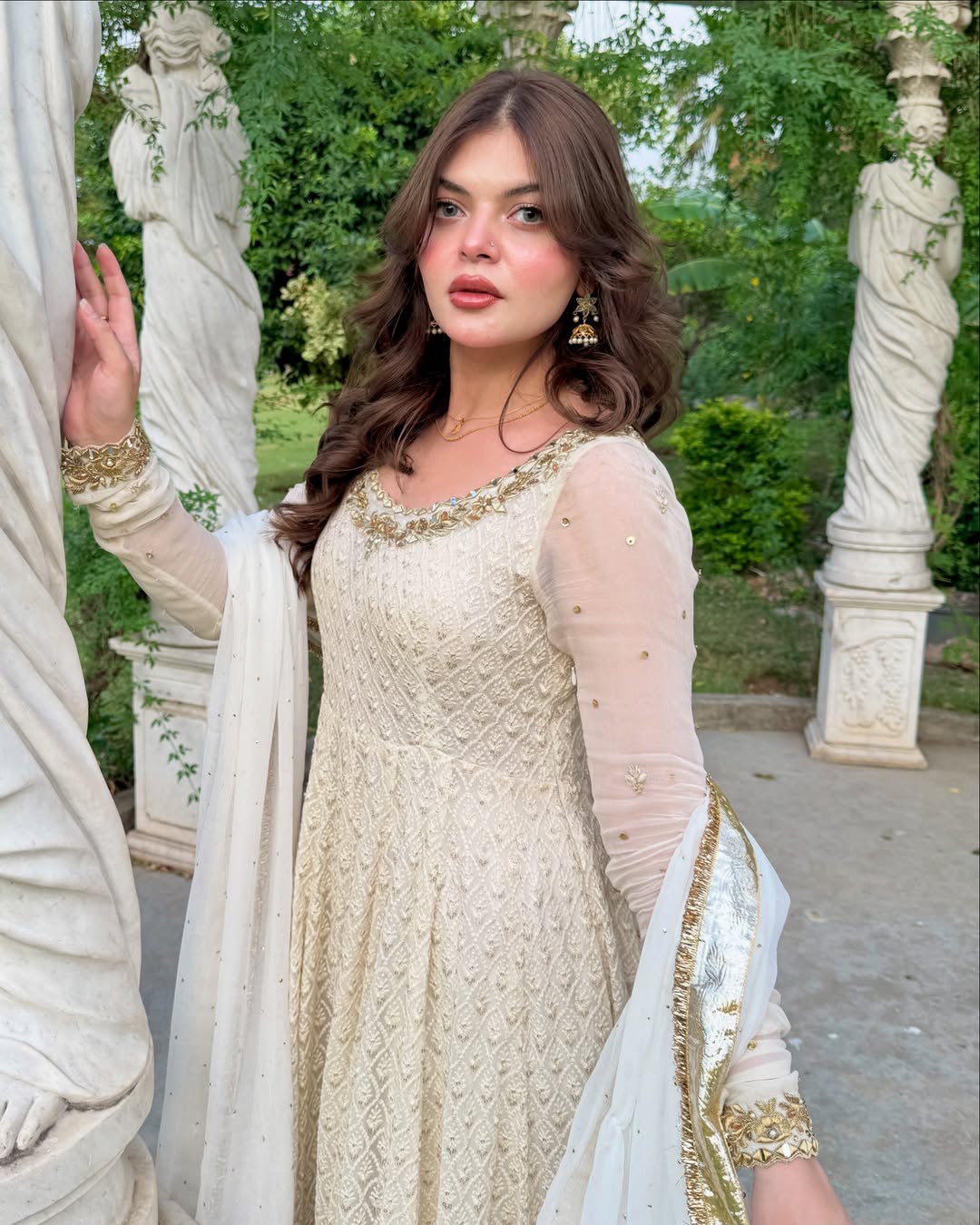 Vibrant Fox Georgette Mirror & Embroidery Anarkali Suit – Three-Piece Festive Ensemble