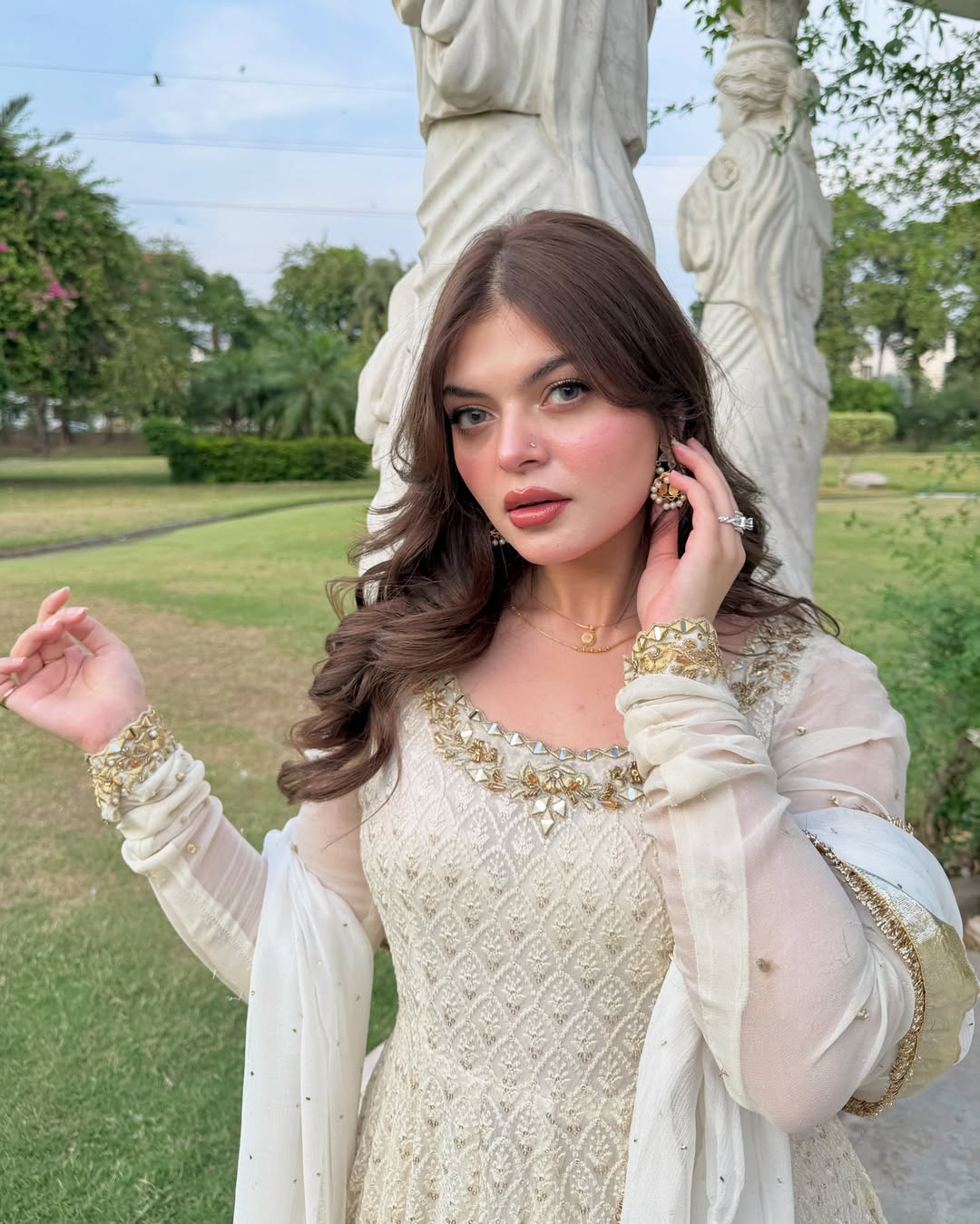 Vibrant Fox Georgette Mirror & Embroidery Anarkali Suit – Three-Piece Festive Ensemble