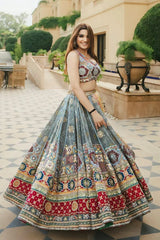 Multi Color Mirror Work Chaniya Choli