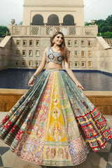 Multi Color Mirror Work Chaniya Choli