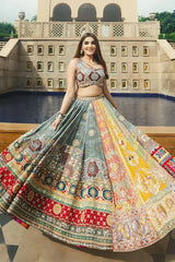 Multi Color Mirror Work Chaniya Choli