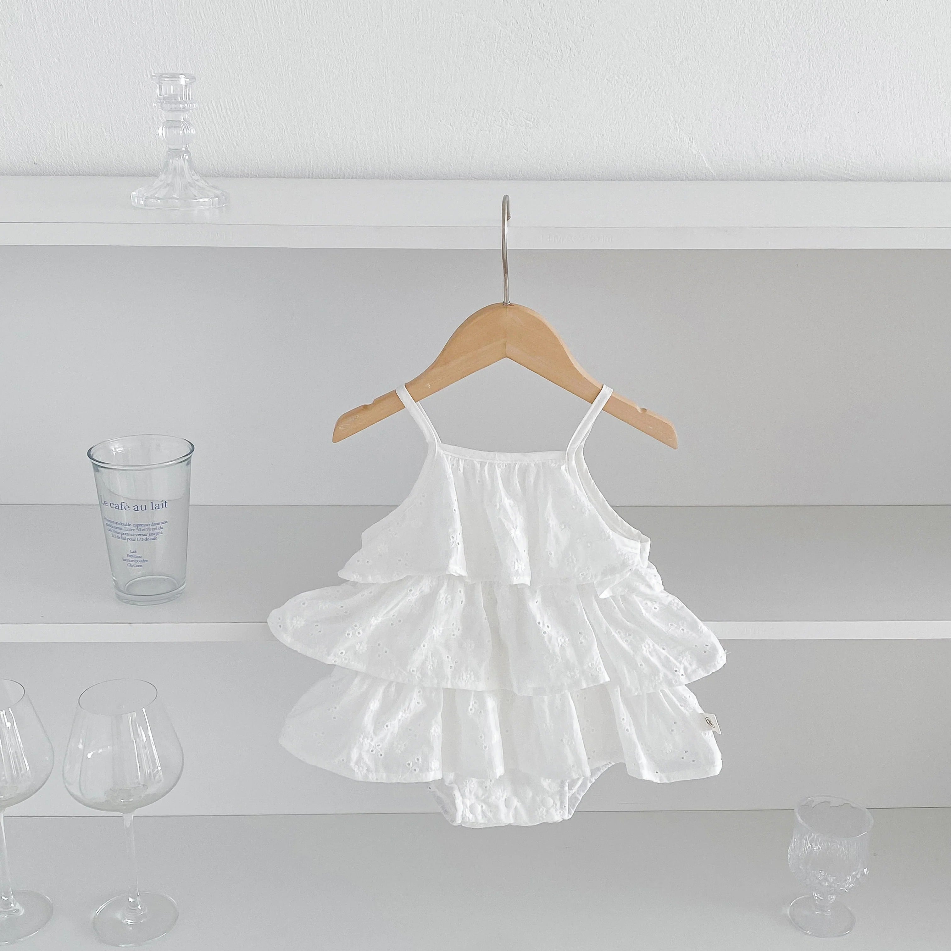 Riley Baby Girls Breathable Cotton Romper Dress – Lightweight Summer Outfit