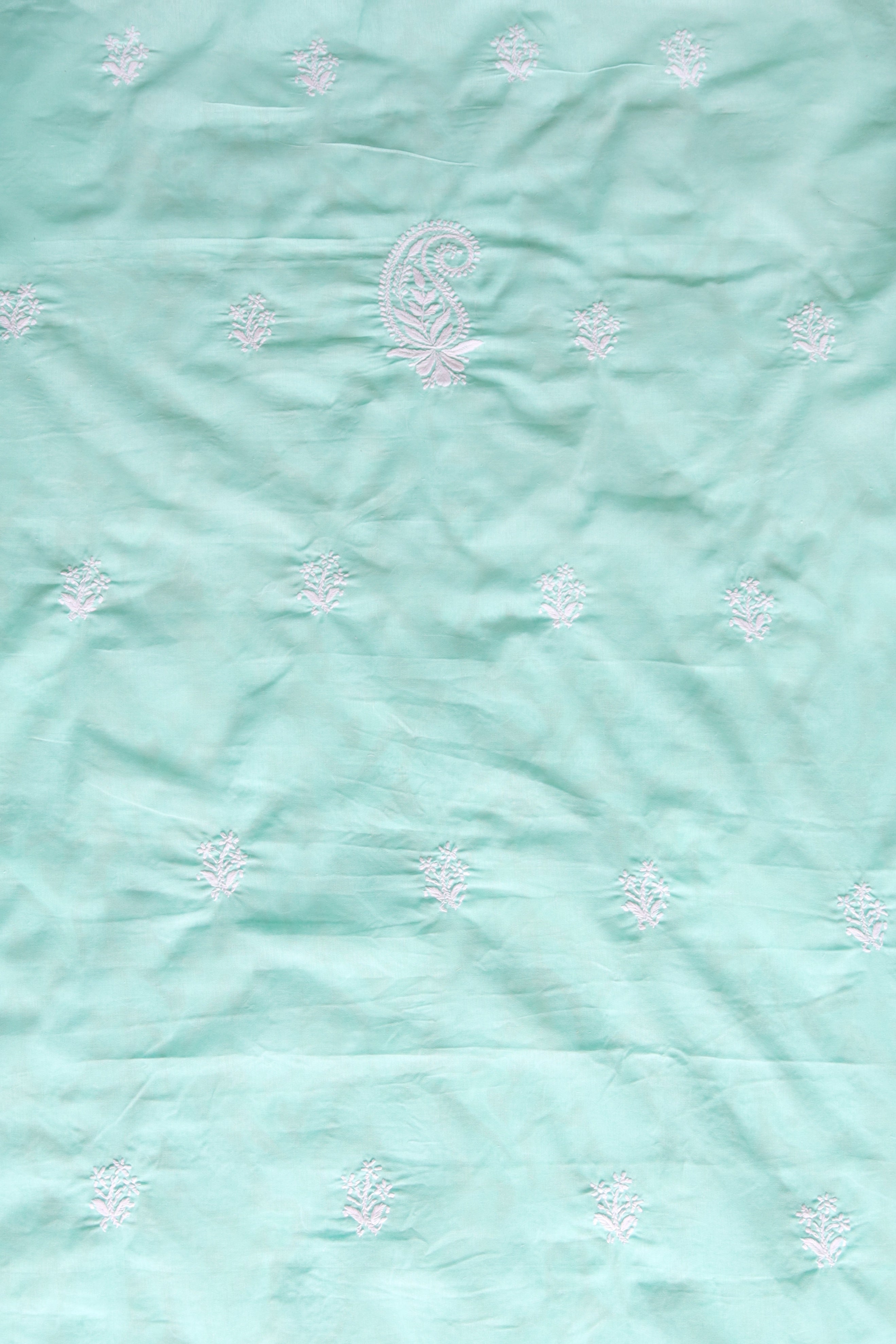 Sea Green Cotton Cutwork Unstitched Kurta piece