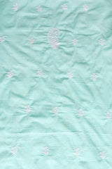 Sea Green Cotton Cutwork Unstitched Kurta piece