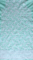 Sea Green Cotton Cutwork Unstitched Kurta piece