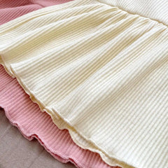 Elegant European Styled Girls Two Piece Set – Cotton Blend Top and Bottom Outfit