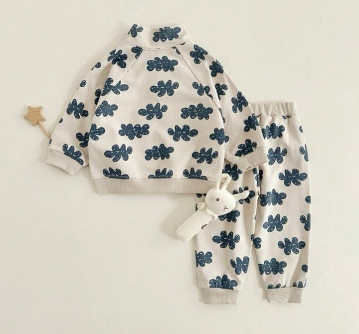 Little Sky Walker Girls and Boys Cotton Co-ords Set – Sweatshirt and Pants Outfit for Toddlers and Kids