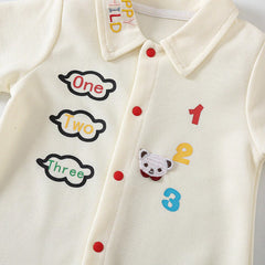 One Two Three Baby Boys and Girls Romper – Soft Cotton Unisex Infant Outfit
