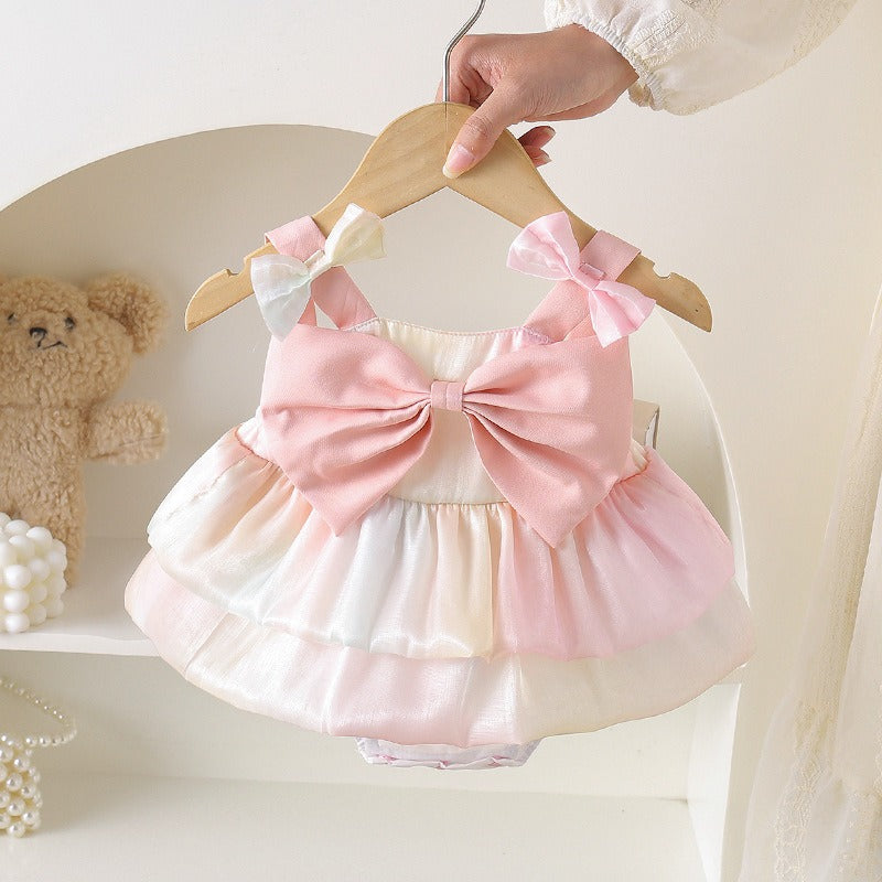 Belle Princess Baby Girls Romper Dress – Soft Cotton Blend Outfit