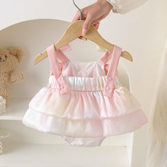 Belle Princess Baby Girls Romper Dress – Soft Cotton Blend Outfit