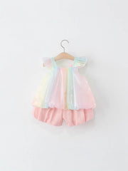 Candy Floss Bunny Baby Girls Cotton Blend Set – Cute Two-Piece Outfit