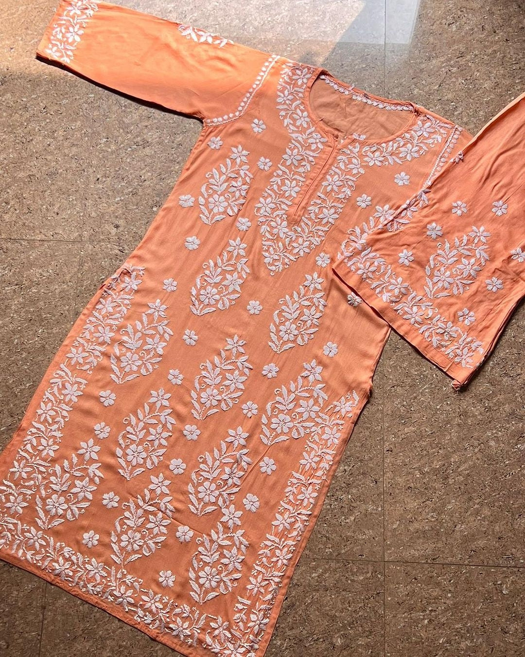 Mohini Chikankari Modal Kurti Set