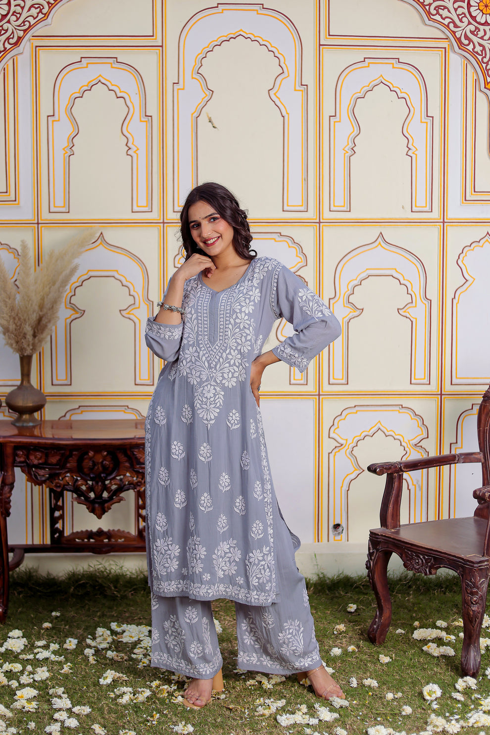 Saheli Modal Chikankari Kurti Sets