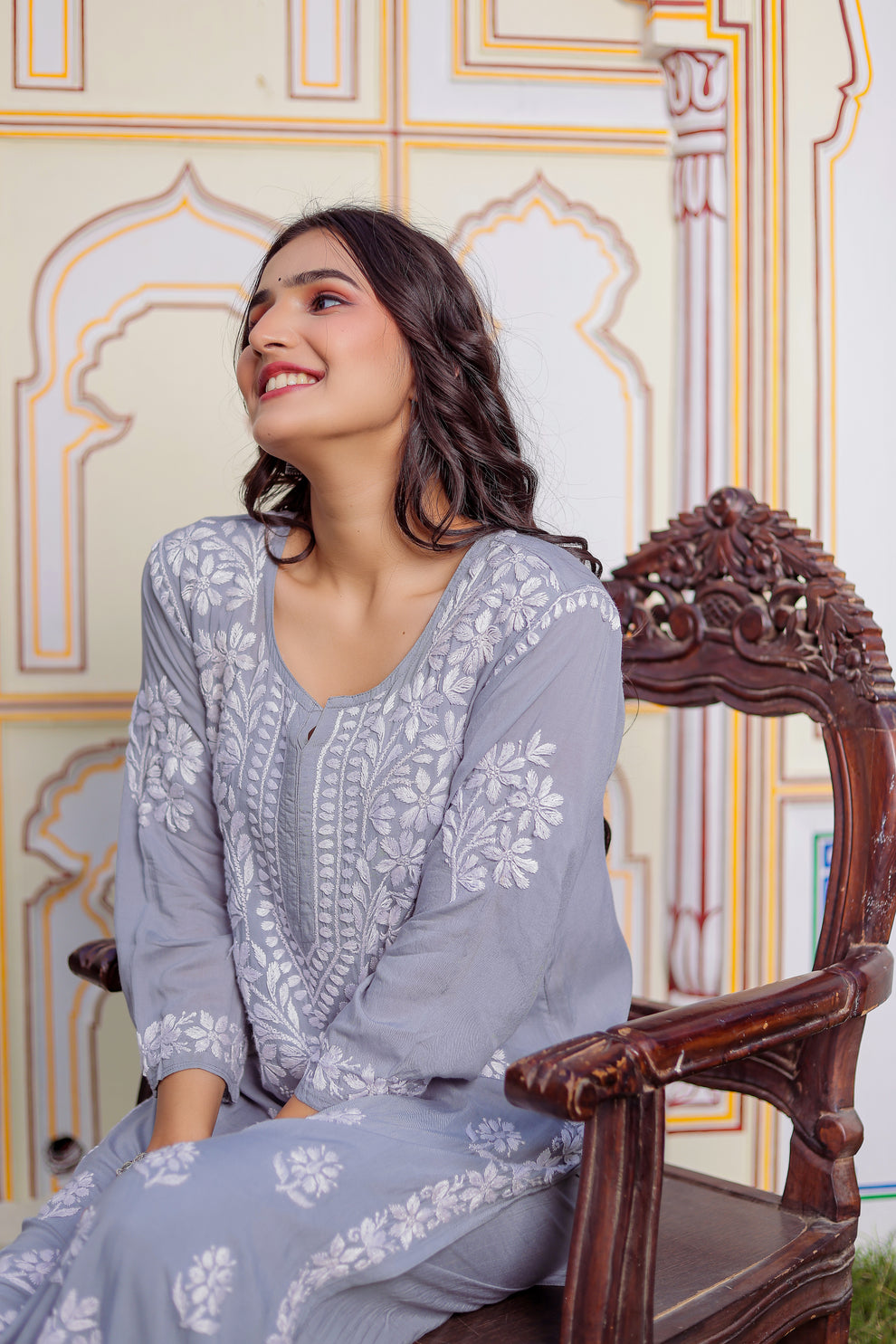 Saheli Modal Chikankari Kurti Sets