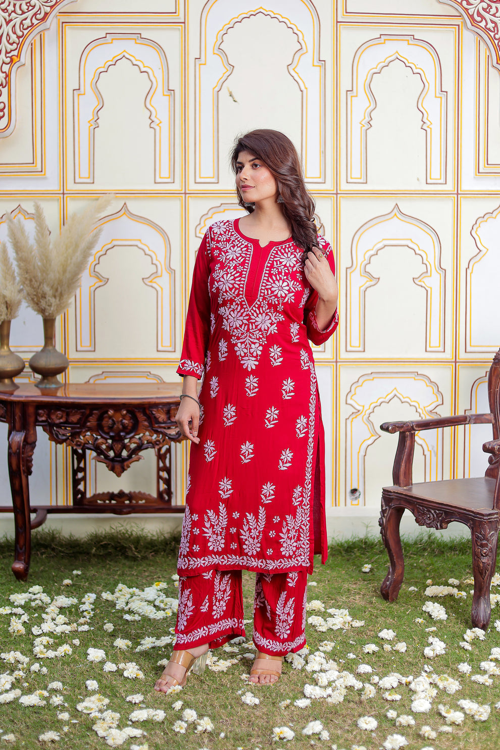 Saheli Modal Chikankari Kurti Sets
