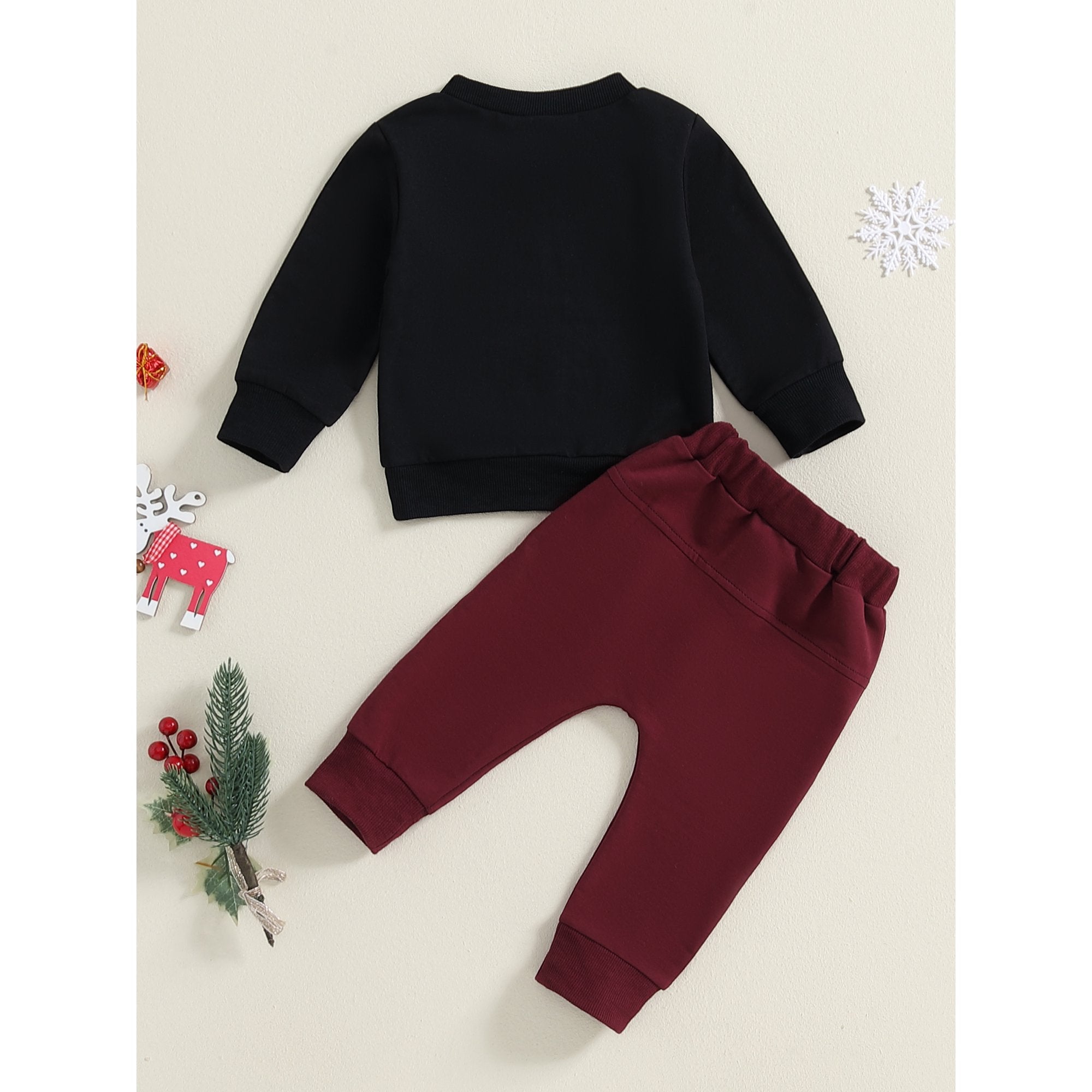 Snowman Baby Boys Sweatshirt and Bottom Set – Soft Cotton Blend Winter Outfit, Cozy & Cute