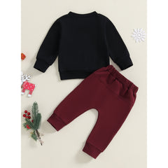 Snowman Baby Boys Sweatshirt and Bottom Set – Soft Cotton Blend Winter Outfit, Cozy & Cute