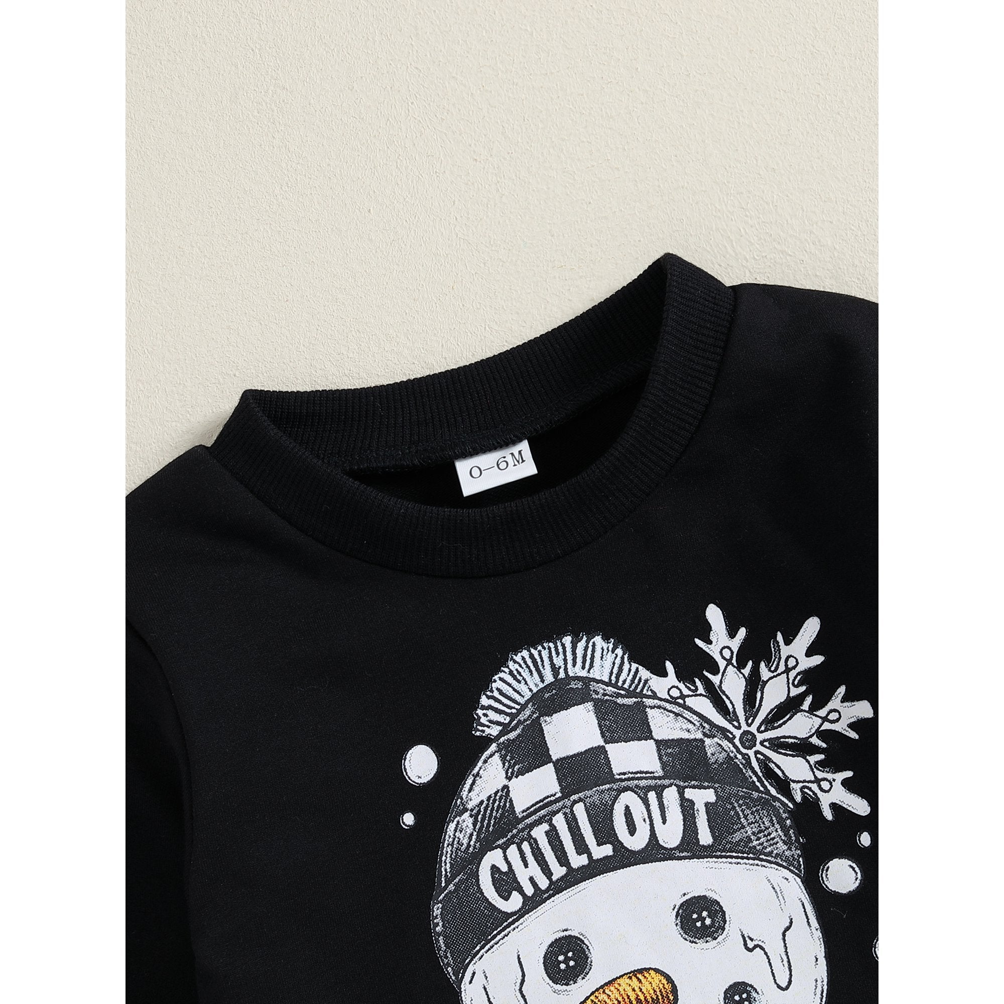 Snowman Baby Boys Sweatshirt and Bottom Set – Soft Cotton Blend Winter Outfit, Cozy & Cute