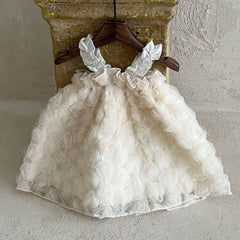 Rosy Bloom Girls Princess Dress – Elegant Party & Birthday Outfit