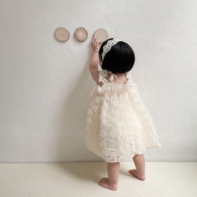 Rosy Bloom Girls Princess Dress – Elegant Party & Birthday Outfit