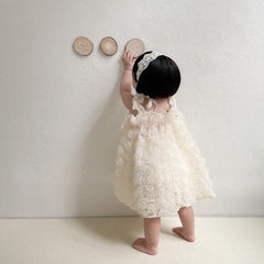 Rosy Bloom Girls Princess Dress – Elegant Party & Birthday Outfit