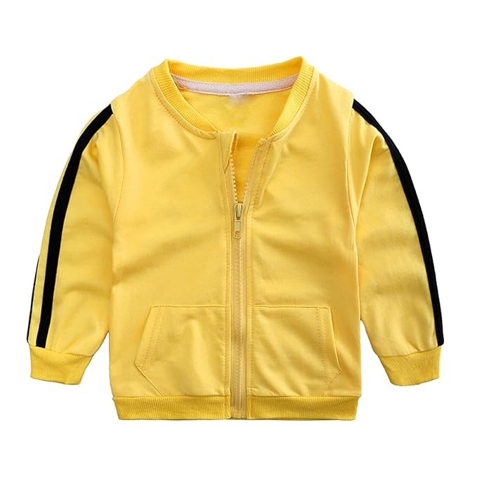 Yellow Blocked Boys Track Suit Set – Comfortable Cotton Blend Kids Outfit