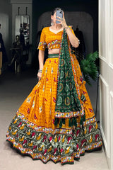 Yellow Chaniya Choli For Navaratri Night Garba