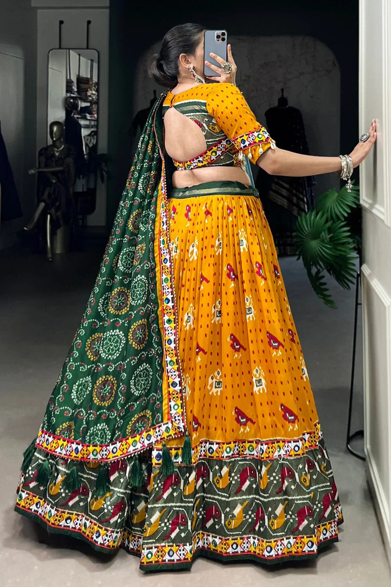 Yellow Chaniya Choli For Navaratri Night Garba